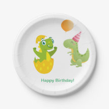 Personalisierte Dinosaurier Papierplatte