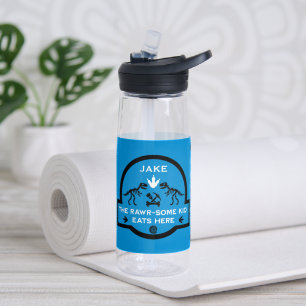 Personalisierte Dinosaurier-Tischmatte Trinkflasche