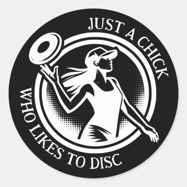 Personalisierte Disc Golf Runder Aufkleber (Vorderseite)