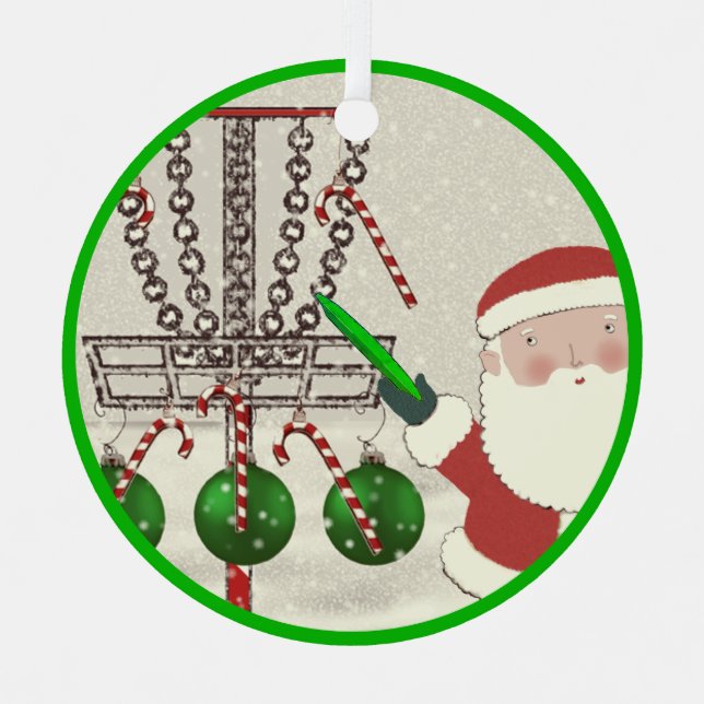 Personalisierte Disk Golf Gift Metal Ornament (Vorderseite)