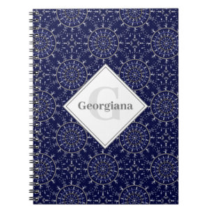 Personalisierte Ditsy Winter Snow Angels Snowmen T Notizblock