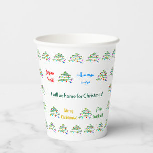 Personalisierte Diverse Frohe Weihnachtswünsche &  Pappbecher