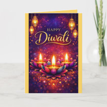 Personalisierte Diwali-Feier Festivalkarte