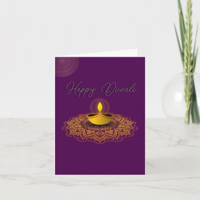 personalisierte Diwali-Grußkarte Karte (Vorderseite)