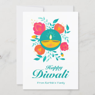 Personalisierte Diwali-Grußkarte Karte