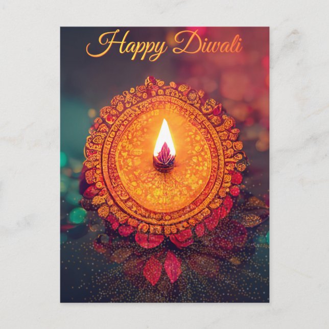 Personalisierte Diwali Postkarte (Vorderseite)