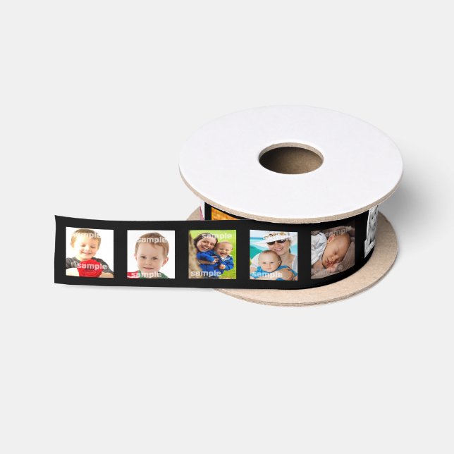 Personalisierte DIY-Fotovorlage Satinband (Spule)