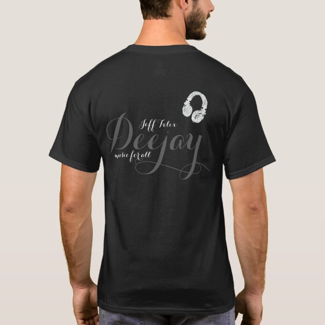personalisierte DJ-Musik für alle T-Shirt (Rückseite)