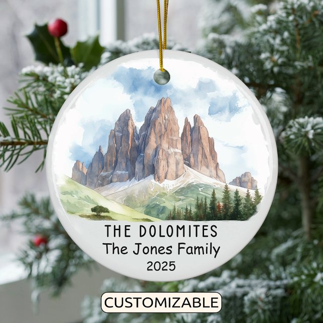 Personalisierte Dolomiten Ornament, Italien Keramik Ornament (Von Creator hochgeladen)