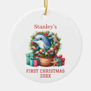 Personalisierte Dolphin Keramik Ornament