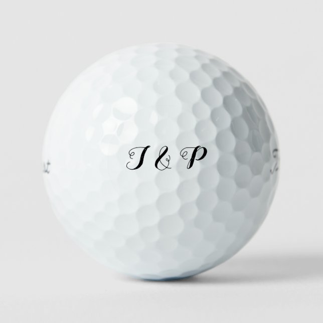 Personalisierte Doppelinitialen Titleist Pro VI Golfball (Vorderseite)