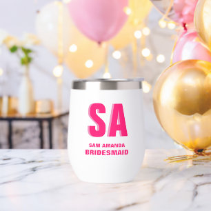 Personalisierte Doppelschattenmonogramm-Bridesmaid