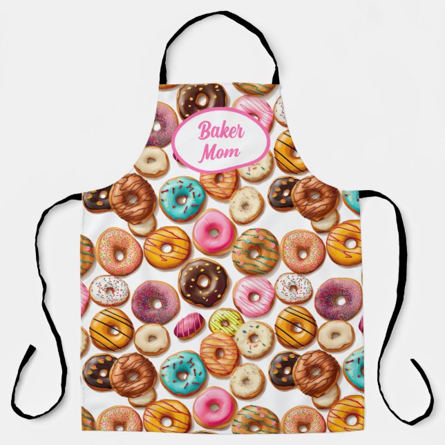 Personalisierte Doughnut Baker-Mama Schürze (Vorderseite)