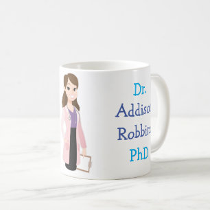 Personalisierte Dr. (Ihr Name) Doktortitel für Abs Kaffeetasse