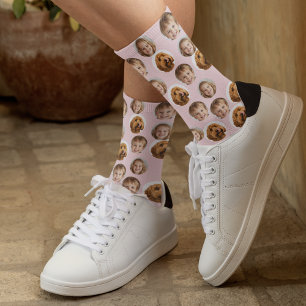 Personalisierte Drei-Foto-Gesichtsocken   Benutzer Socken