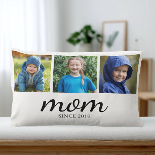 Personalisierte Drei-Foto-Mutter Lendenkissen