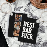 Personalisierte drei Foto und Text Schlüsselanhänger<br><div class="desc">Entwerfen Sie Ihren eigenen Personalisierten Schlüsselanhänger,  perfekt für den Vatertag,  mit dem besten Papa,  der je auf der Rückseite ist,  oder ändern Sie ihn in Anzug Ihrer Anforderungen - fügen Sie Ihr eigenes Foto und Ihren Text zu dieser einzigartigen Geschenkidee</div>