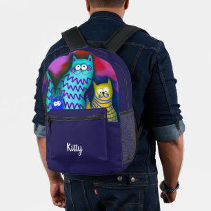 Personalisierte drei Whimsikkatzen Bedruckter Rucksack