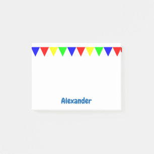 Personalisierte Dreiecke mit leuchtenden Farben Post-it Klebezettel