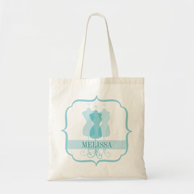 Personalisierte Dressform Brautjungfern-Tasche Tragetasche (Vorne)