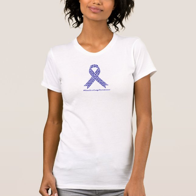 Personalisierte Dunkelblaue Sensibilisierungskampa T-Shirt (Vorderseite)