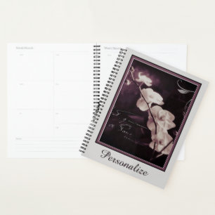 Personalisierte Dunkelviolette Orchidee Planer