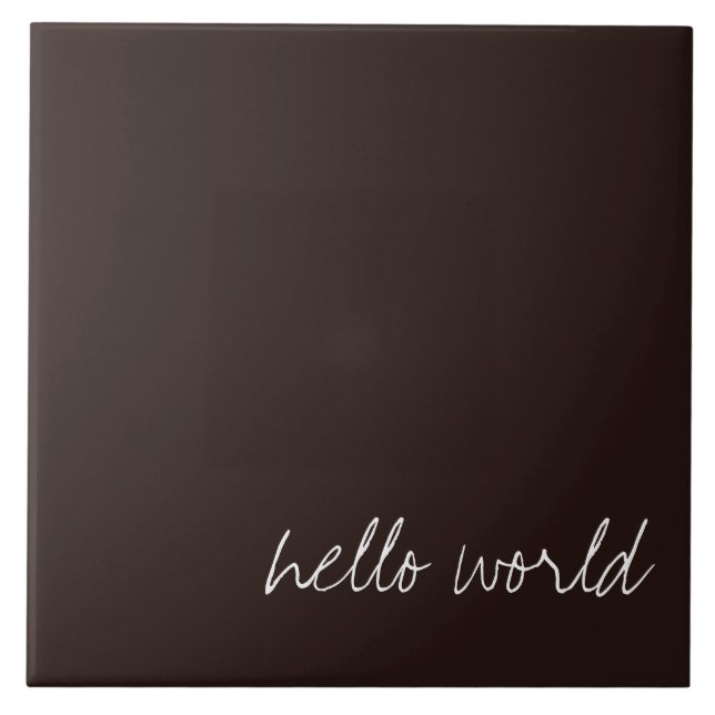 Personalisierte dunkle Schokolade braun Fliese (Vorderseite)
