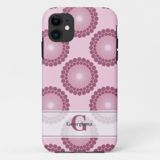 Personalisierte Dusky Rose Polka Dot Mandala Case-Mate iPhone Hülle