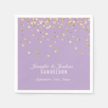 Personalisierte DUSTY MAUVE Gold Confetti Wedding