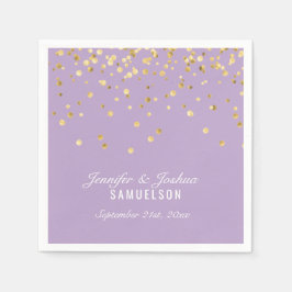 Personalisierte DUSTY MAUVE Gold Confetti Wedding Serviette