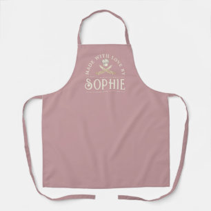 Personalisierte Dusty-Pink-Mehrfach-Print-Schürze Schürze