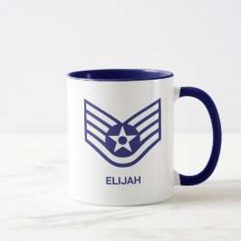 Personalisierte E-5-Mitarbeiter-Luftwaffe Tasse