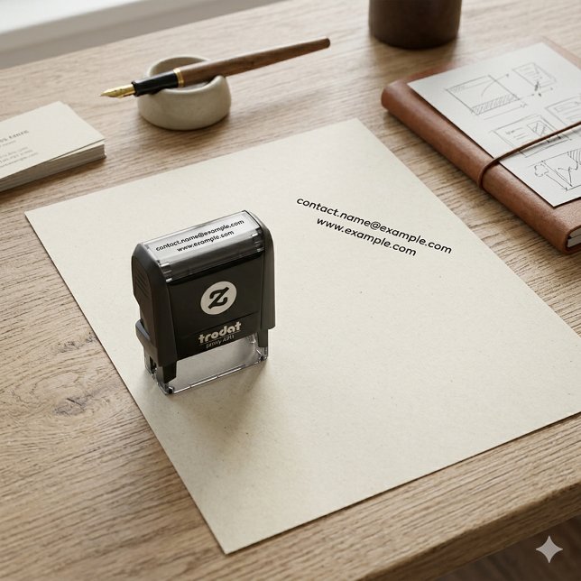 Personalisierte E-Mail- und Website-Adresse Profes Permastempel (Personalized Email & Website Address Professional Self-inking Stamp)