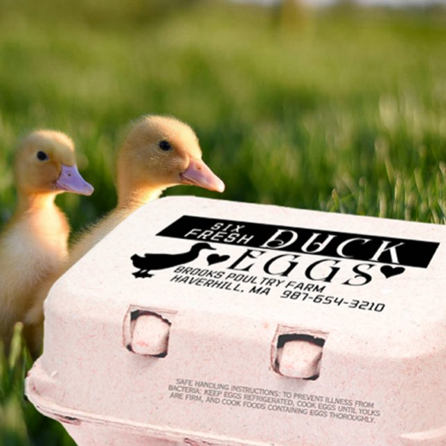 PERSONALISIERTE EGG CARTON Frische Enteneier und - Gummistempel (Von Creator hochgeladen)