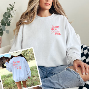 Personalisierte Ehefrau Era Bride Honeymoon Trendy Sweatshirt