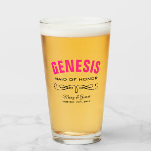 PERSONALISIERTE EHRENDAME HOCHZEITSPARTY GLAS