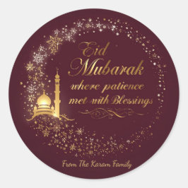 Personalisierte Eid Mubarak Aufkleber Muslimische
