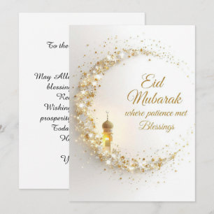 Personalisierte Eid Mubarak-Grußkarte Einladung