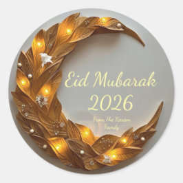Personalisierte Eid Mubarak Muslim Aufkleber Gesch