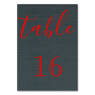 Personalisierte eigene elegante Schrift Tischnummer
