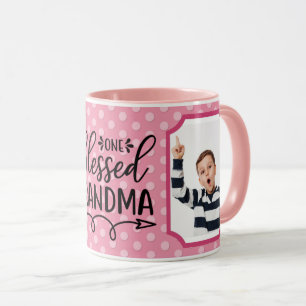 Personalisierte Eine Gesegnete Oma Rosa Weiß Tasse