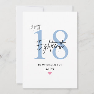 Personalisierte einfache 18. Geburtstagskarte für  Karte