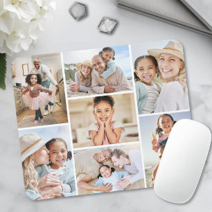 Personalisierte einfache 7-Foto-Collage Mousepad
