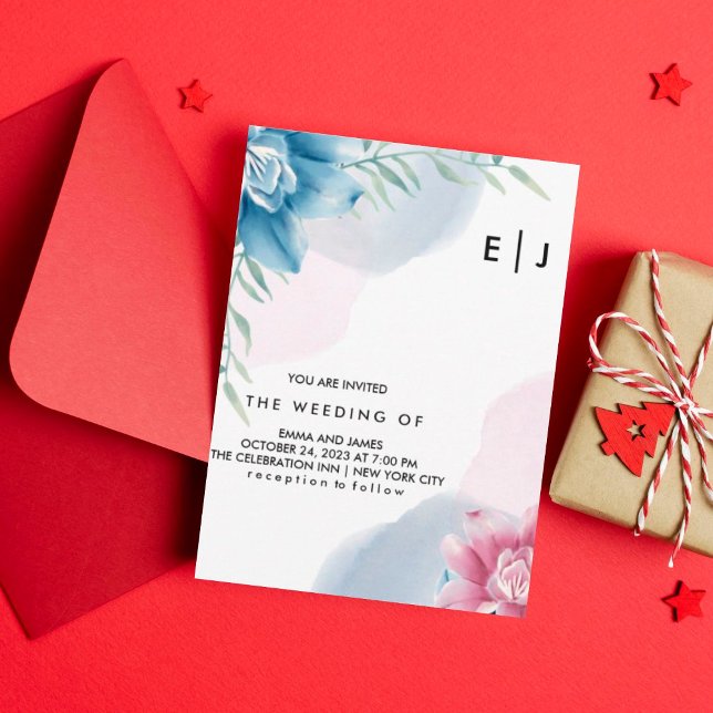 Personalisierte Einfache Blume Wedding InvitationC Einladung (Von Creator hochgeladen)