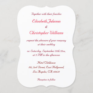 Personalisierte Einfache Elegante Hochzeit Einladu Einladung