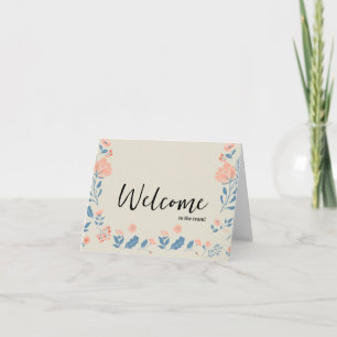 Personalisierte einfache elegante Willkommen im Te Karte