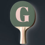 Personalisierte, einfache, fette Monogramm Rosa un Tischtennis Schläger<br><div class="desc">Personalisiertes, einfaches Monogramm Pink und Pingpongpaddel</div>
