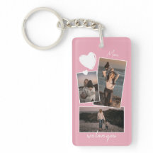 Personalisierte einfache Fotos auf hellrosa Hinter
