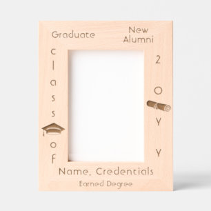 Personalisierte, einfache, moderne Graduiertenkap, Geätzte Rahmen