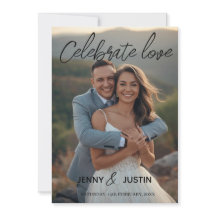 Personalisierte einfache moderne Hochzeit feiern L